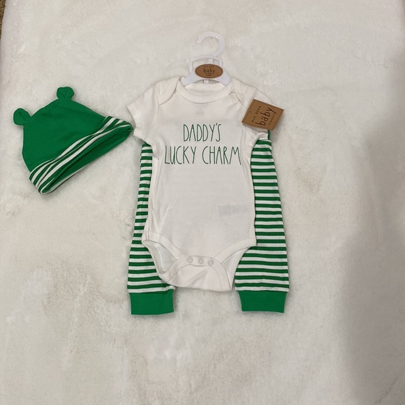 NWT Daddy’s Lucky Charm St Patricks Day outfit - Picture 1 of 5